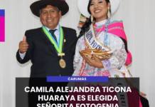 CARUMAS | CAMILA ALEJANDRA TICONA HUARAYA ES ELEGIDA SEÑORITA FOTOGENIA