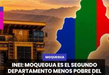 MOQUEGUA | INEI: MOQUEGUA ES EL SEGUNDO DEPARTAMENTO MENOS POBRE DEL PERÚ POR EL PESO DE LA MINERÍA