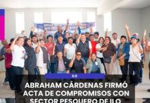 ILO | ABRAHAM CÁRDENAS FIRMÓ ACTA DE COMPROMISOS CON SECTOR PESQUERO DE ILO