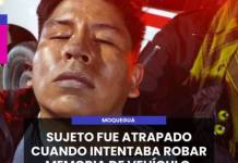 MOQUEGUA | SUJETO FUE ATRAPADO CUANDO INTENTABA ROBAR MEMORIA DE VEHÍCULO