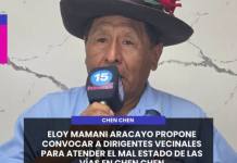 CHEN CHEN | ELOY MAMANI ARACAYO PROPONE CONVOCAR A DIRIGENTES VECINALES PARA ATENDER EL MAL ESTADO DE LAS VÍAS EN CHEN CHEN
