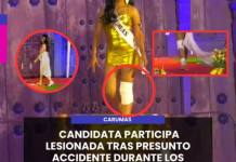 CARUMAS | ¡PREOCUPACIÓN EN CERTAMEN SEÑORITA CARUMAS! CANDIDATA PARTICIPA LESIONADA TRAS PRESUNTO ACCIDENTE DURANTE LOS ENSAYOS EN EL ESTRADO