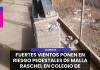 MOQUEGUA | FUERTES VIENTOS PONEN EN RIESGO PEDESTALES DE MALLA RASCHEL EN COLEGIO DE SAMEGUA.